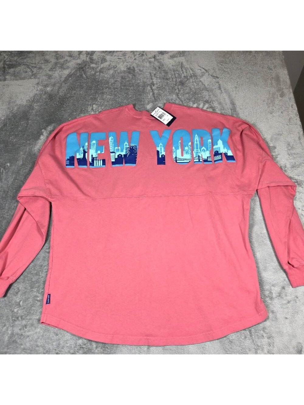 Spirit Jersey Top XXL Pink Rose NEW YORK City Skyline Oversized Shirt NEW
